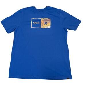 Hurley Blue Ultra Soft Everyday Cotton Tee T Shirt Size Large